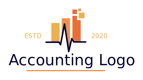 accounting logo bars pixelated on pulse
