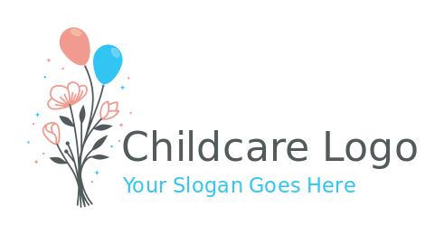 flower shop logo flowers and balloons
