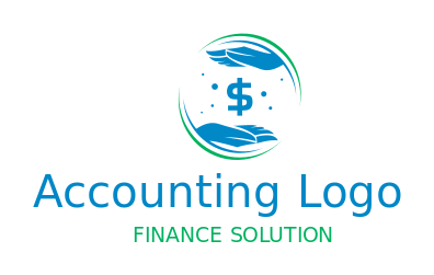 collection agency logo hands with dollar sign