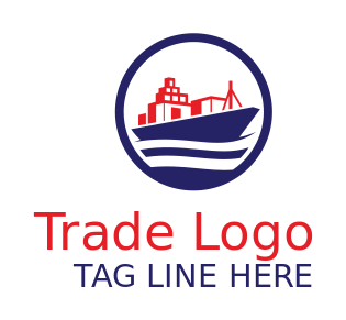 trade container ship logo