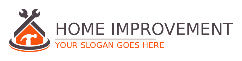 construction logo crossed wrenches and hammer