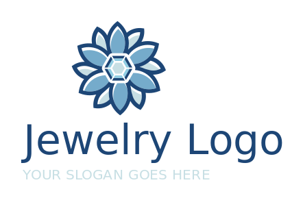 jewelry logo diamond with floral inside jewelry
