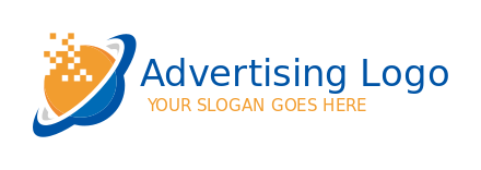 advertising logo globe and swoosh around