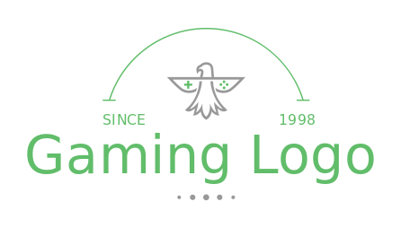 gaming logo eagle wings forming console