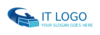 IT logo maker ethernet cables for IT - logodesign.net