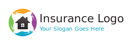 make an insurance logo hands around house - logodesign.net