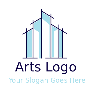 construction logo buildings architectural lines