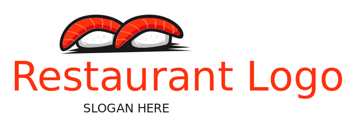 restaurant logo icon pieces of nigiri sushi