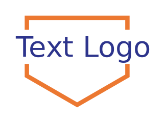 text logo icon in line badge shield