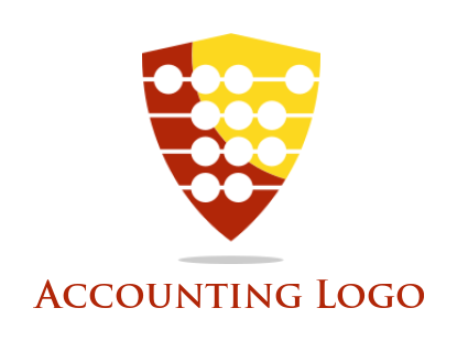 accounting logo maker abacus in shield - logodesign.net