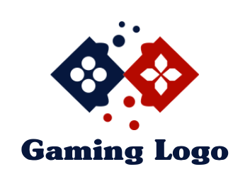 games logo abstract gaming console with dots