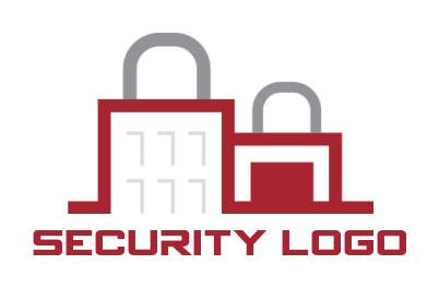 Make a storage logo of unique buildings security