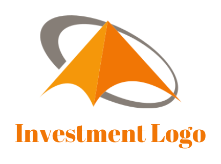 Finance logo maker camp in a swoosh