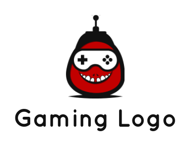 make a games logo maker cartoon with gaming pad