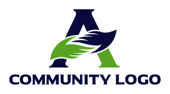 Make a Letter A logo handshake inside letter A