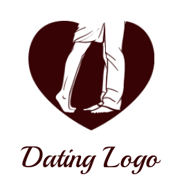 dating logo maker heart with matchmaking couple