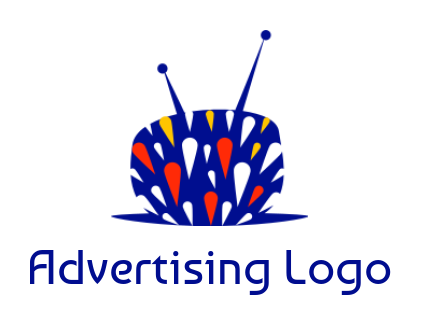 make an advertising logo icicles in radio advertising with antenna