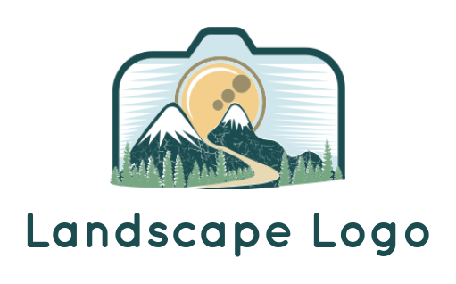 photography logo of landscape inside the camera