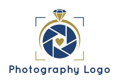 photography logo template lens with diamond - logodesign.net