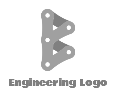 alphabet logo bicycle chain forming Letter B