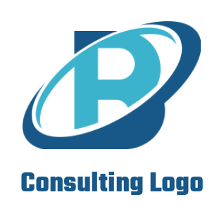 Letter B logo template swoosh inside letter B
