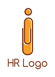 create a Letter I logo forming paper clip