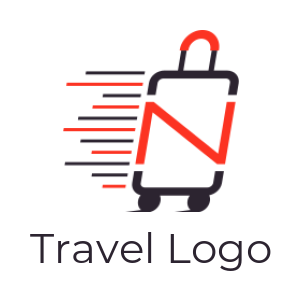 Letter N logo image in luggage bag