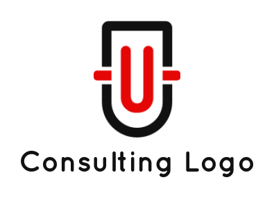 Design a Letter U logo inside shield