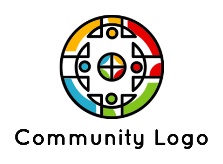 community logo maker line art abstract persons