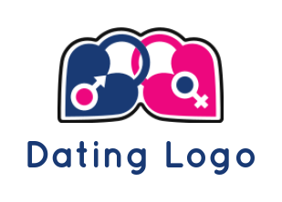 make a matchmaking logo male and female sign in heart locks for relationship and matchmaking