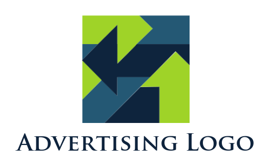 advertising logo multiple arrows in square