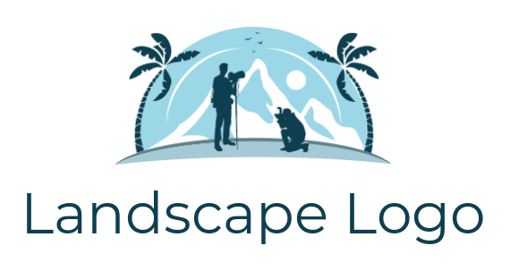 photography logo photographer front of landscape