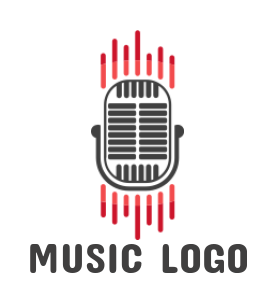 make an entertainment logo radio mic with music bars