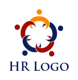 community logo template swoosh people in rotation