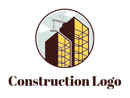 construction logo crane buildings construction