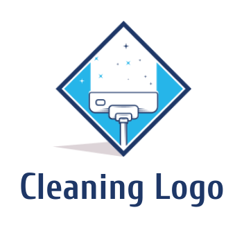 cleaning logo vacuum cleaner in tile with stars