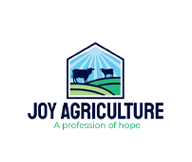 agriculture logo with leaves in rhombus 
