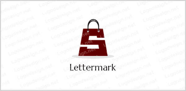 letter s logo in form of shopping bag
