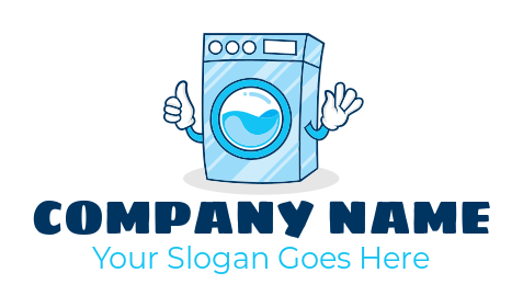 cleaning logo cartoon laundry washer