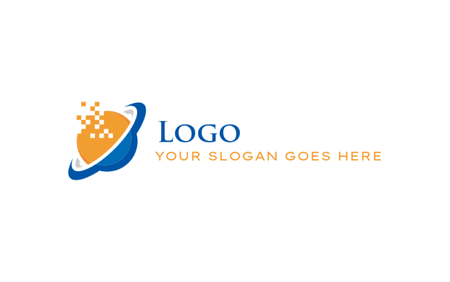 advertising logo globe and swoosh around