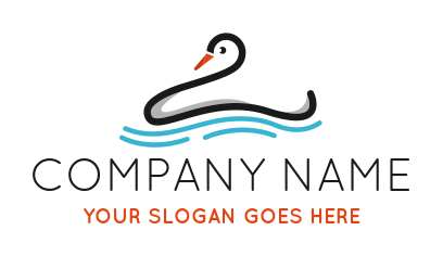 cleaning logo icon swan forming hanger on water