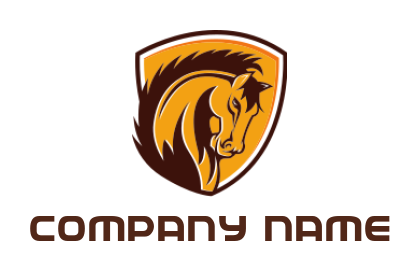 create an animal logo online a horse in shield