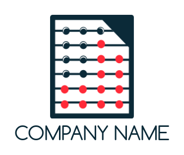make an accounting logo abacus in rectangle - logodesign.net