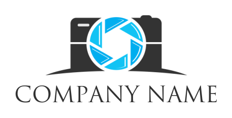 make a photography logo abstract camera shutter