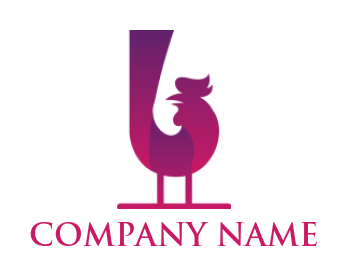 design a bird logo abstract cock