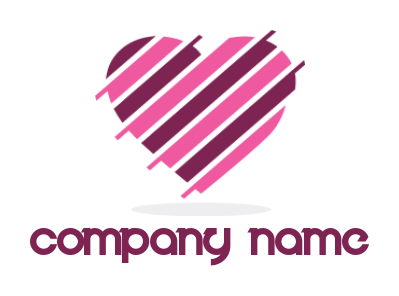 make a dating logo heart with lines