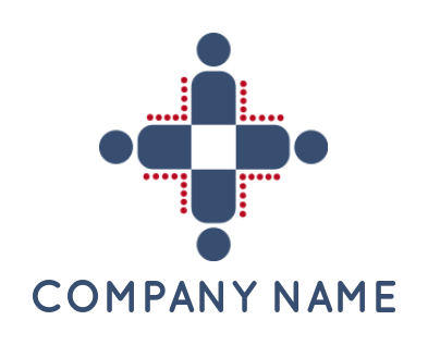 employment logo online abstract persons forming plus sign 