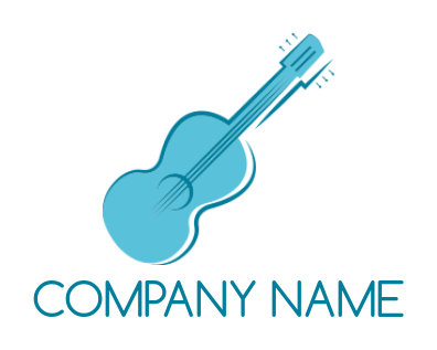 make an entertainment logo abstract  string guitar - logodesign.net