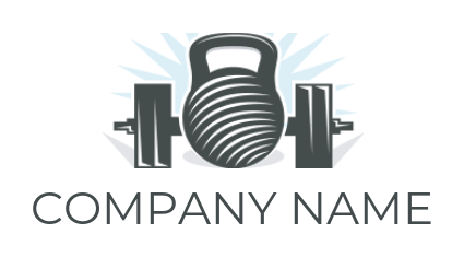 fitness logo maker kettlebell and dumbbell