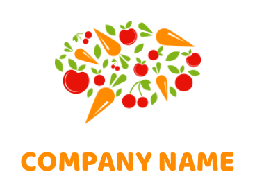 generate a restaurant logo apples with carrots and leaves